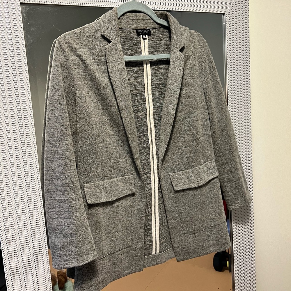 Topshop Gray Blazer Size US4